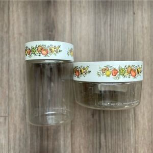 Pyrex Spice of Life Plastic Storage Canisters x 2